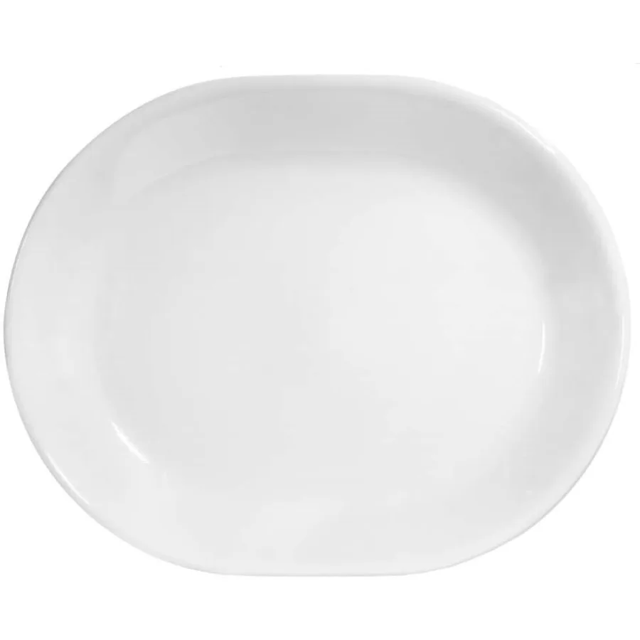 خدمة Vitrelle مكونة من 38 قطعة لـ 12 طقم أواني طعام من الزجاج ثلاثي الطبقات وأطباق مستديرة خفيفة الوزن مقاومة للرقاقة