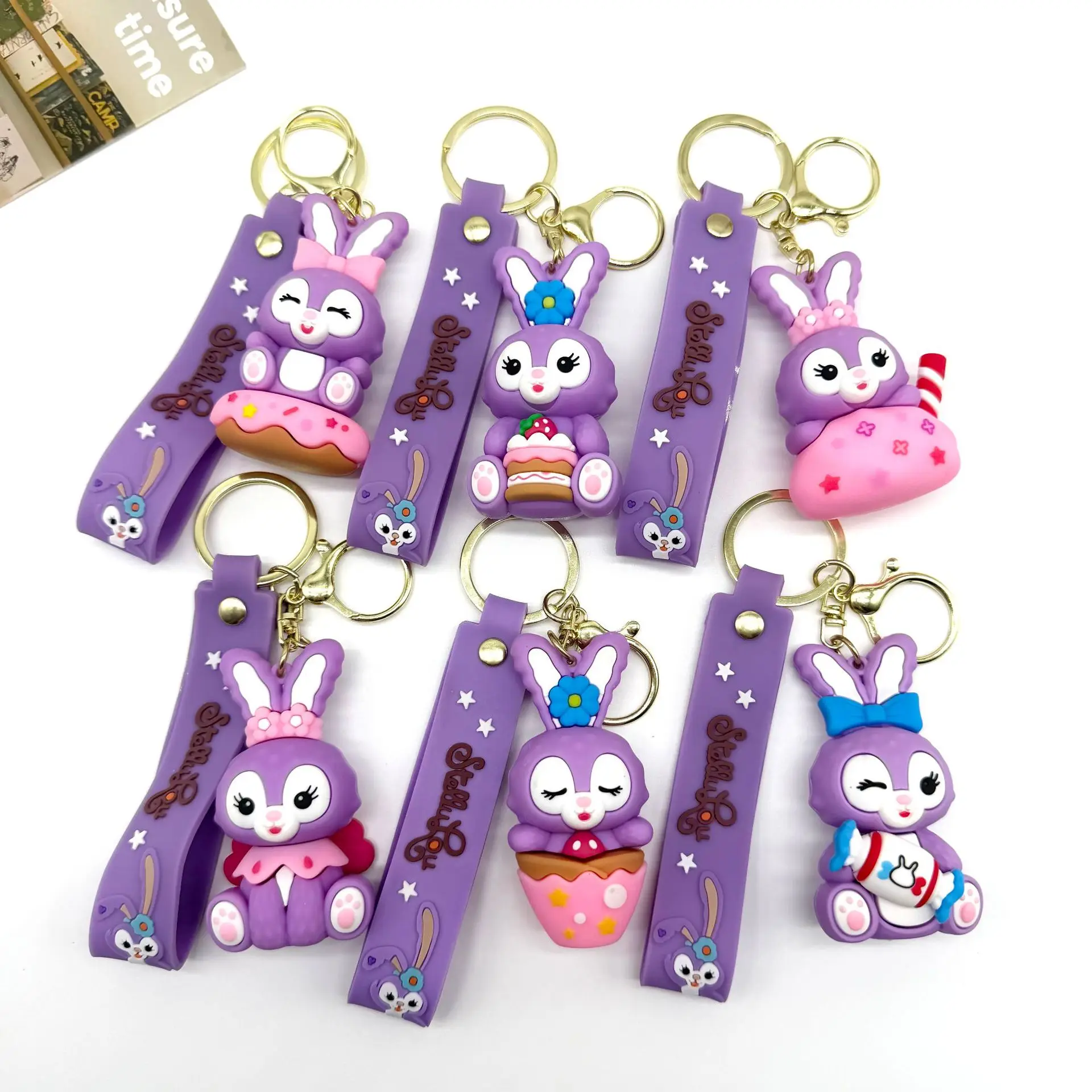 Sweet Dessert Star Dewdrop Cartoon Keychain Car Key Ring Accessory Cute Backpack Bestie Gift Kawaii Cute Personalized Gifts Y2k