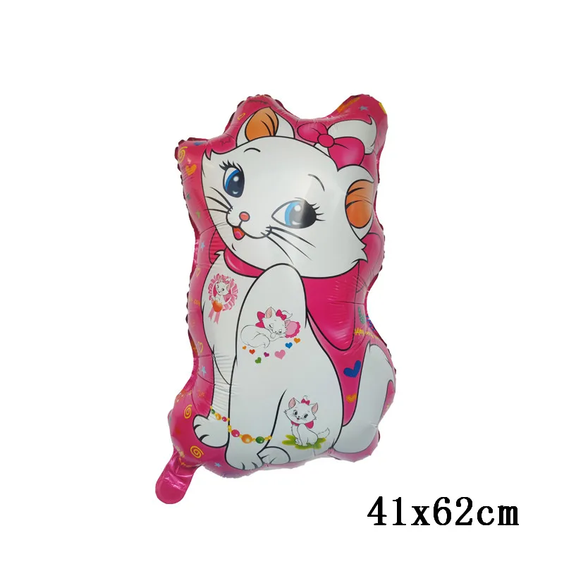 Disney Marie Cat Cartoon Balloons Kids Baby Happy Birthday Party Decoration Aluminum Film Latex Foil Balloons Kids Toys