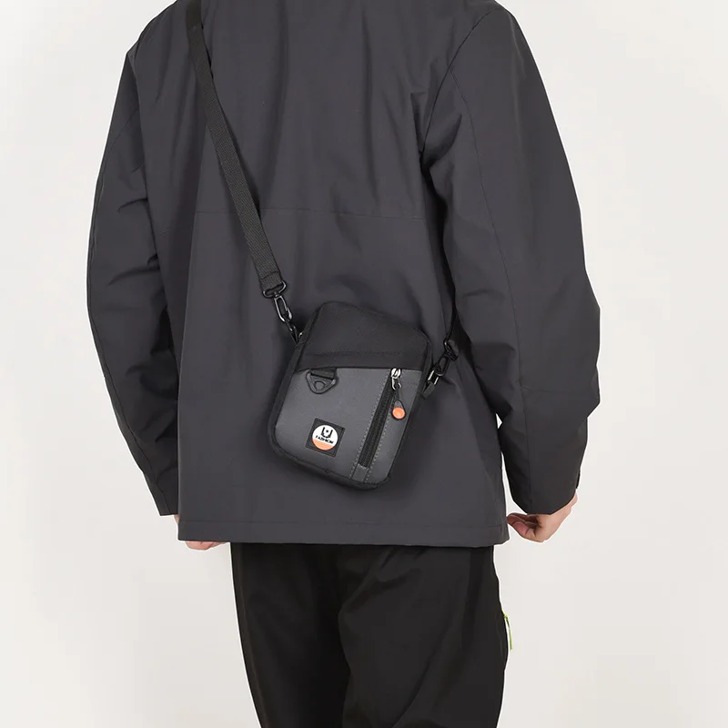 

Прочная мужская сумка через плечо из ткани Оксфорд, легкая квадратная водонепроницаемая сумка для поездок на работу, маленькая сумка на одно плечо.