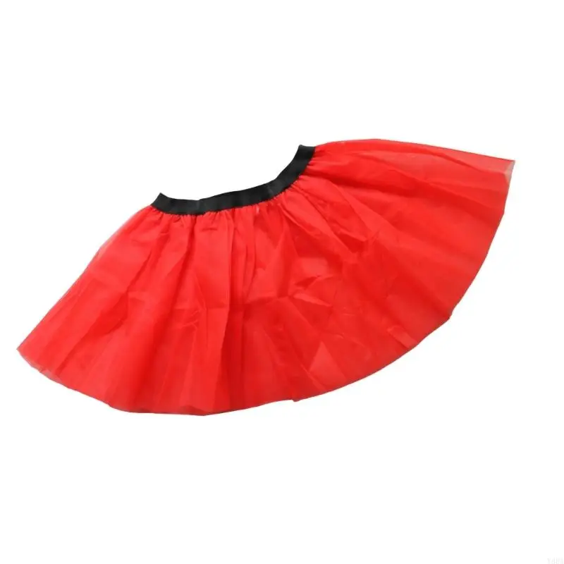 Y88A女性と10代のための短いバレエスカート5レイヤーチュールバレエダンススカートスカート女性のためのハロウィーンとクリスマス