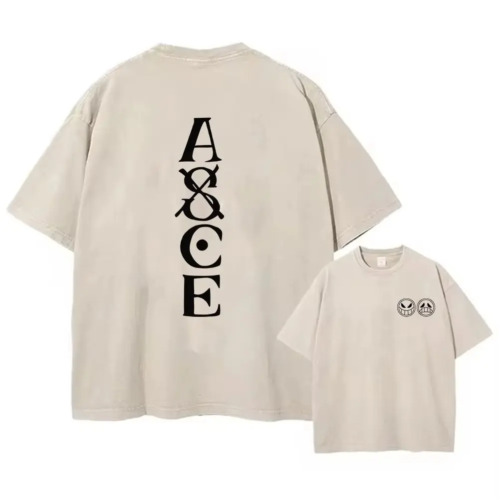 

Y2k Oversized One Piece Graphic T Shirt Men Women Vintage Wash Cotton Short Sleeve Tee Summer 2026 Streetwear Casual Tops Unisex