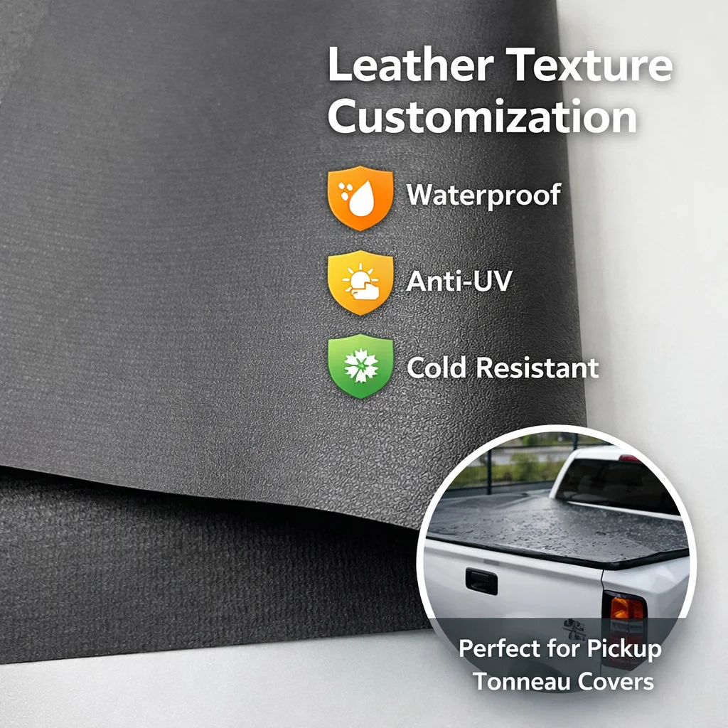 

KQX Custom Matte Finish Tear Resistant Weatherproof Fabric for Heavy Load Pickup Truck Tonneau Cover PVC Fabric