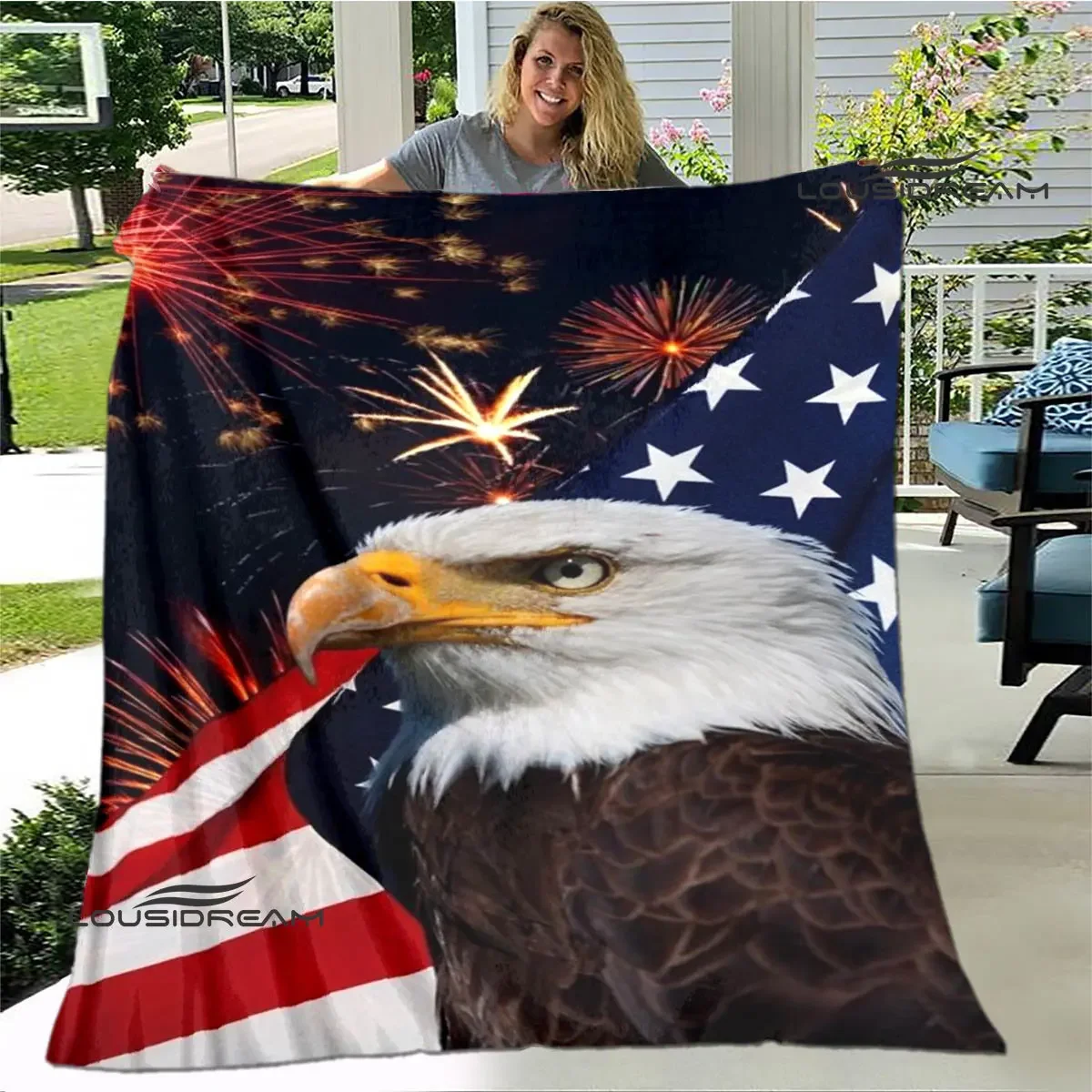 3D Eagle Printing blanket flannel Soft and comfortable blanket blankets for beds picnic blanket warm blanket birthday gift