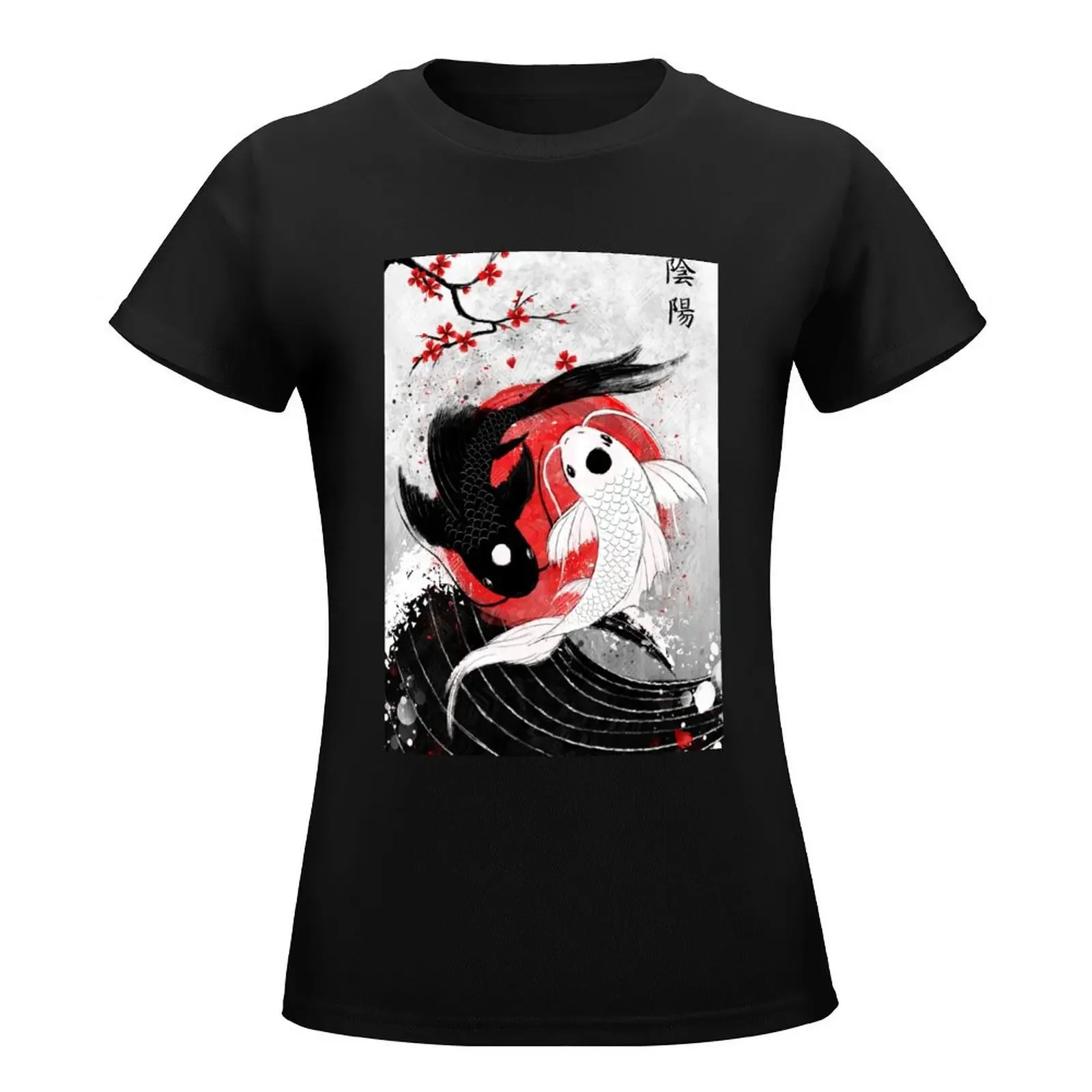 Koi fish - Yin Yang T-Shirt kawaii clothes lady clothes vintage clothes Women's t-shirt