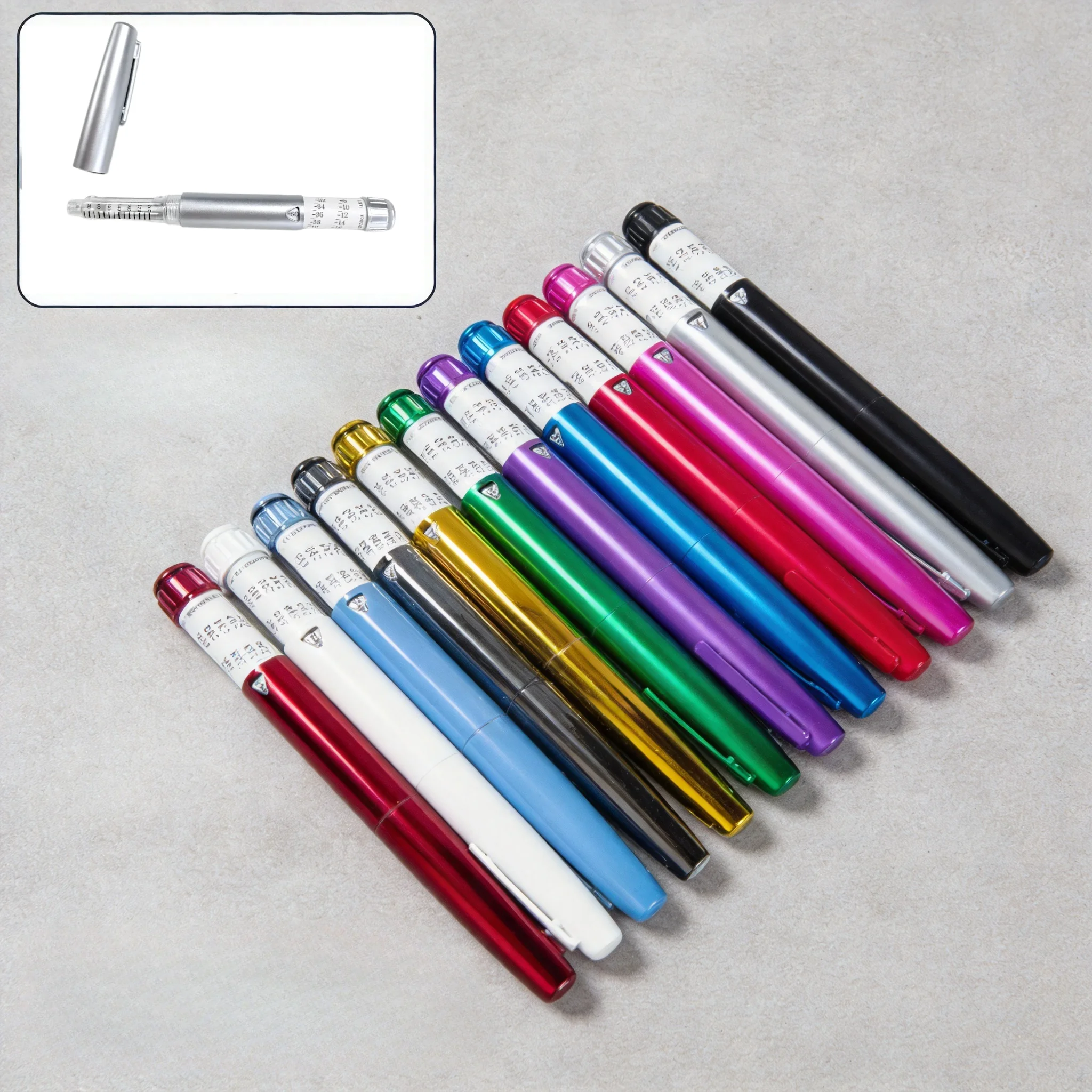 Metal Reusable 60IU Injection Pen Peptide Insulin Injector Pen Precise Dosing Comfort Grip Compatible Universal 3ml Cartridge