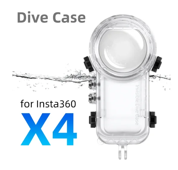 

Invisible Dive Case for Insta360 X4 / X3 Waterproof Housing Case for Insta 360 X4 Underwater Protector Diving Shell Accessories