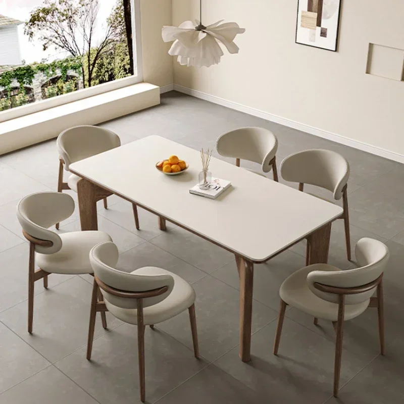 

Corner Island Dining Table Auxiliary Service Designer Meeting Marble Dining Table Low Square Large Mesa Plegables Furniture CC