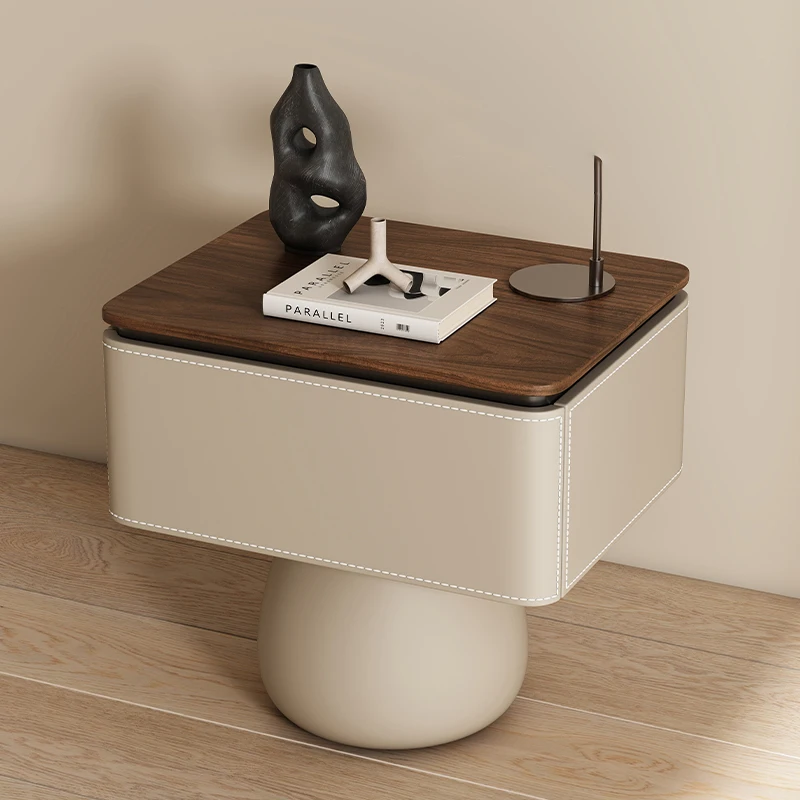 

Creative Trendy Bedside Table Aesthetic Modern Space Saving Nightstands Luxury Minimalist Mesita De Noche Bedroom Furniture