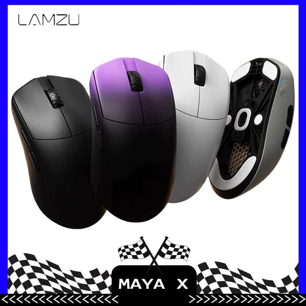 

Беспроводная мышь LAMZU Maya X, трехрежимная Paw3950, 8k возвратная игровая мышь для киберспорта, эргономика, легкие аксессуары для ПК на заказ, Vorlant