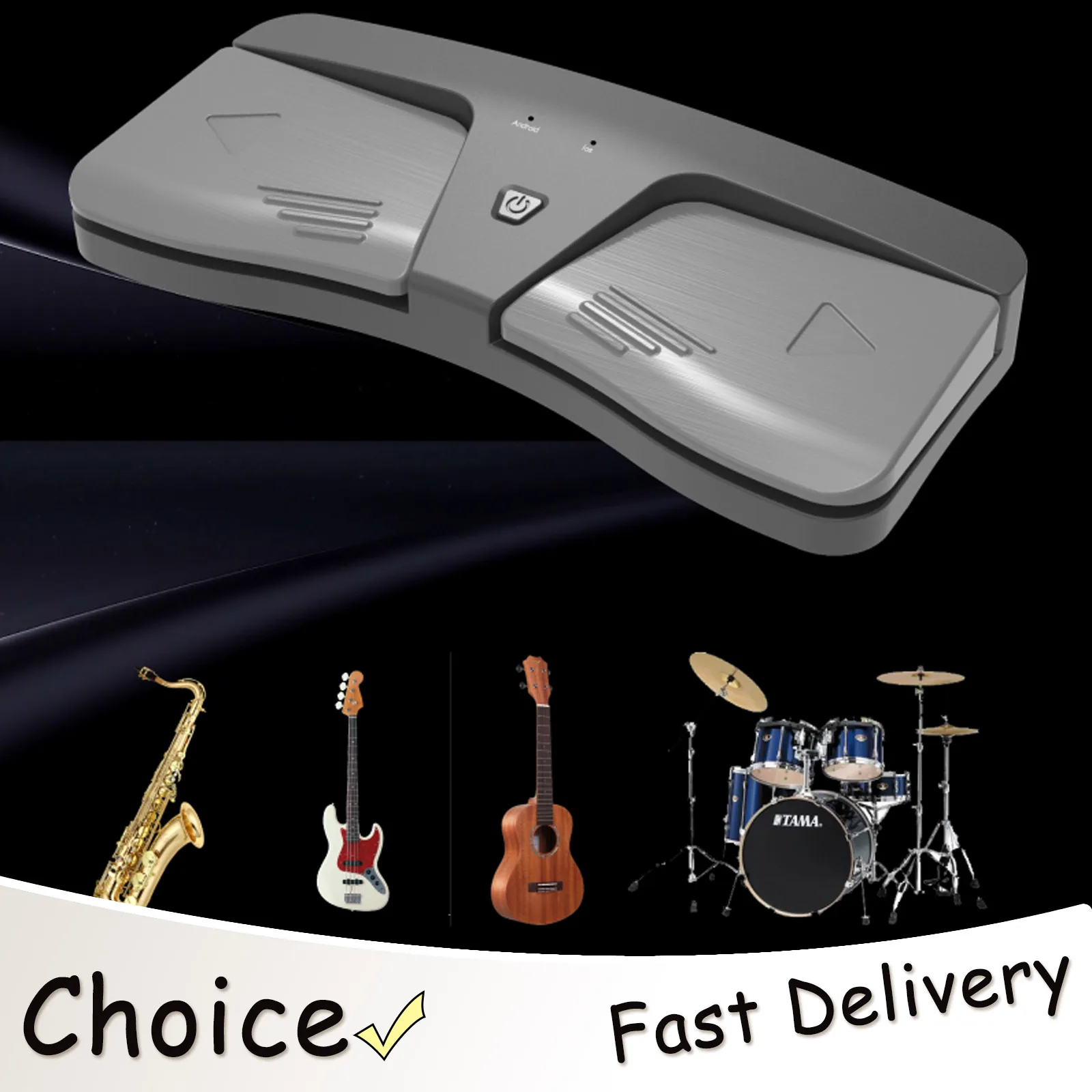 

KP-180 Wireless Page Turner Pedal Bluetooth Page Turner For Guitar Violin Piano Wireless Turning Pedal IOS IPhone Android