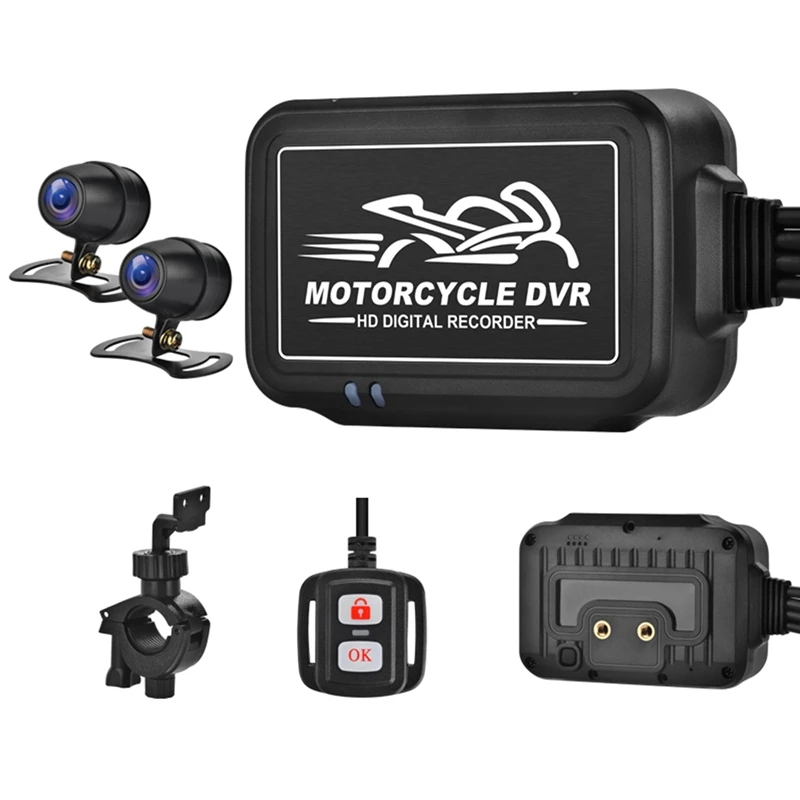 

Motorcycle Camera HD 1080P Dual Lens Motorbike Bike Video Recorder Waterproof Wifi Dash Cam