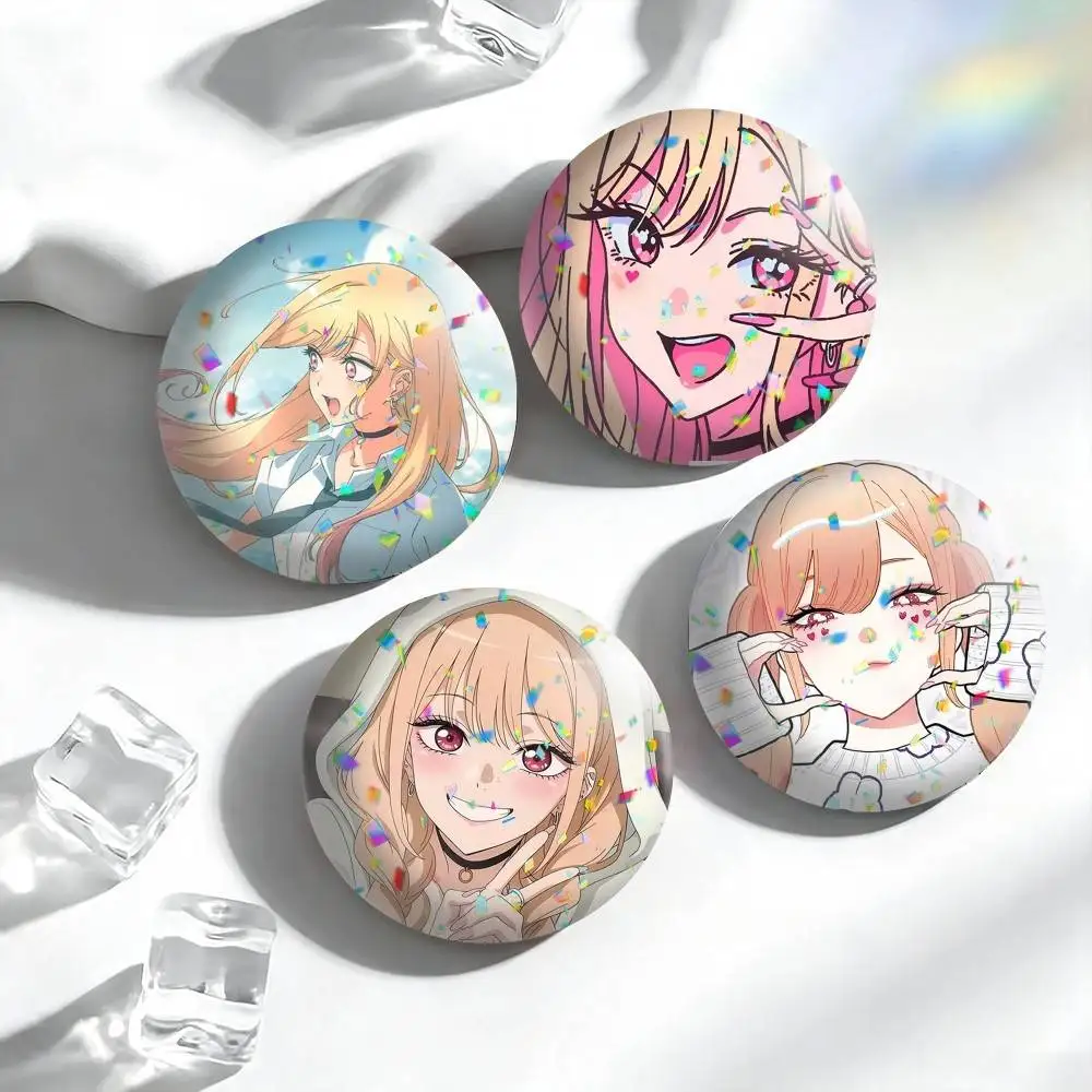M-Marin Kitagawa My D-Dress Up D-Darling  25 32 44 58 75mm Badges Personalized Round Brooches Pins Accessory Gift