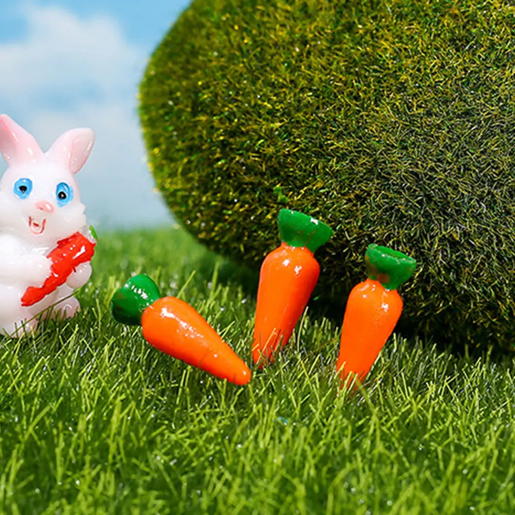 

12Pcs Mini Artificial Carrots Resin Fake Vegetable Simulation Decorations Kitchen Garden Photography Party Artificial Carrots