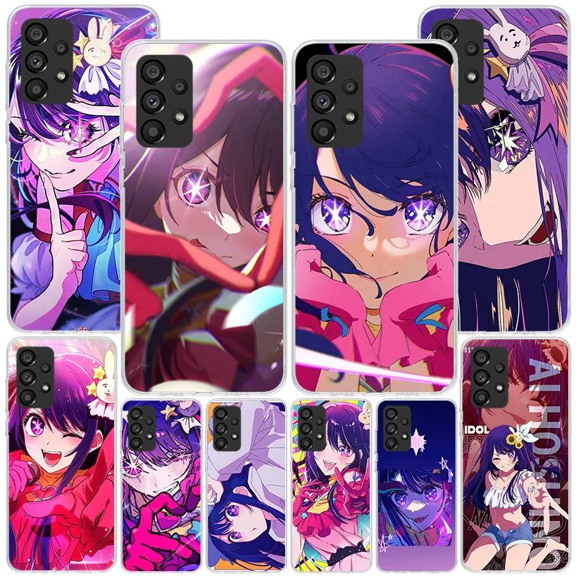 Japan Anime Oshi No Ko Phone Case For Samsung Galaxy A14 A24 A34 A54 A04S A13 A23 A33 A53 A03S A12 A52 A22 A32 A02S A72 A73 Cove