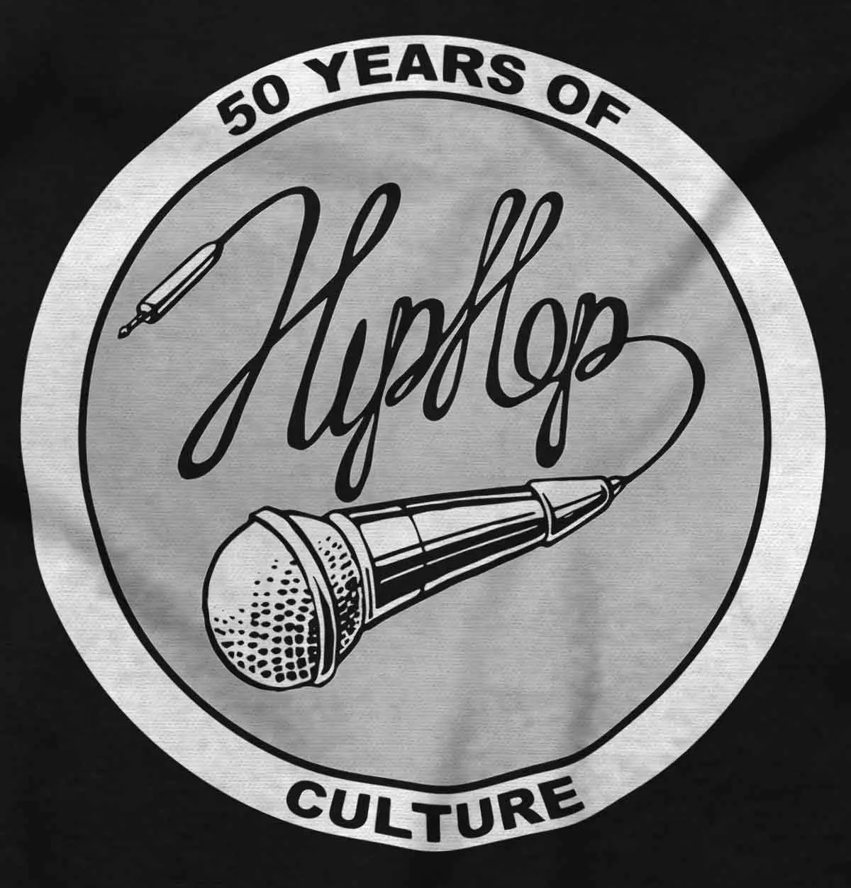 Brisco Brands 50 Years of Hip Hop Culture Mic Graphic T Shirt Men or Women