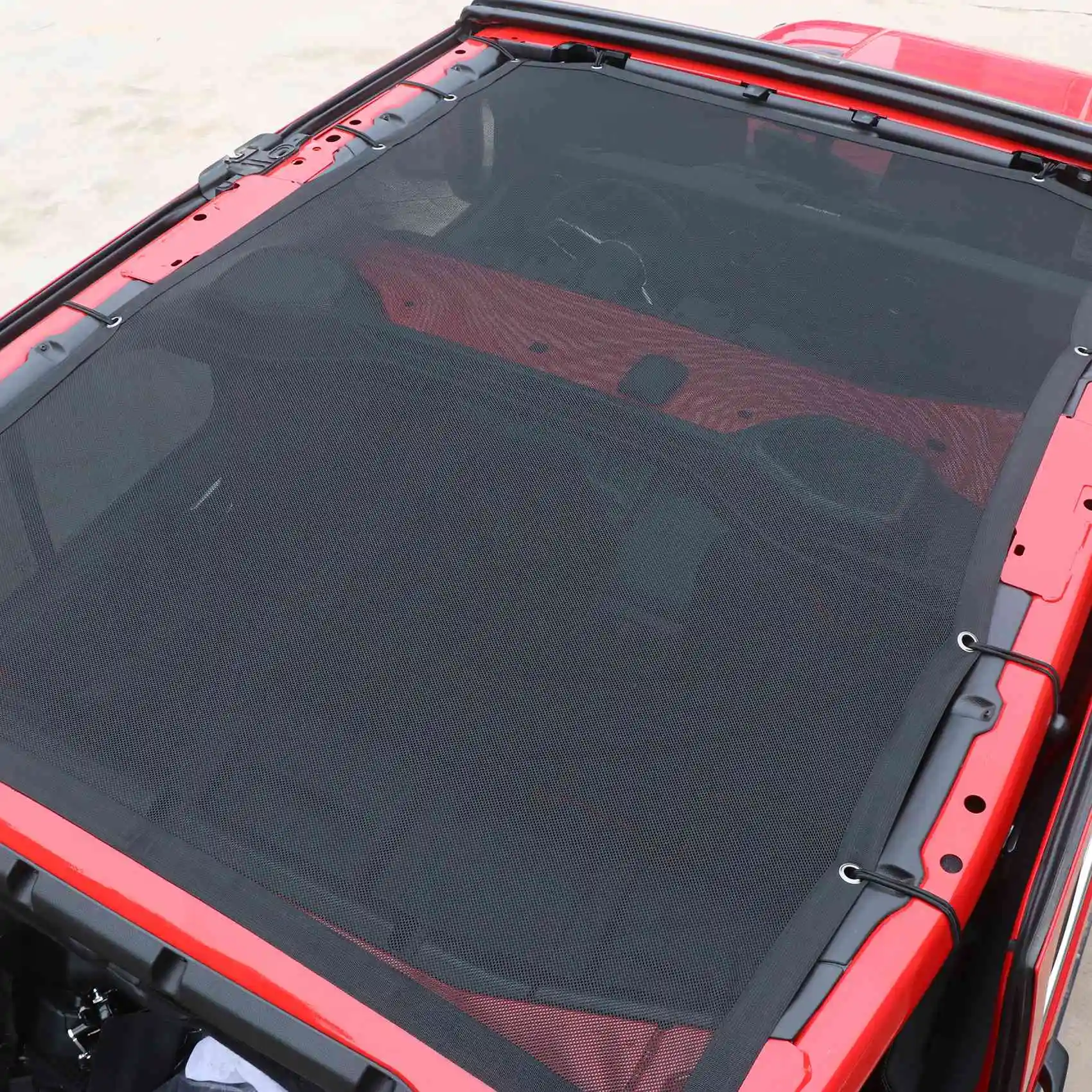 4 Doors Car Roof Top Sunshade Cover UV Sun Shade Mesh Protect for Jeep Wrangler JL 2018 2019 Car Styling