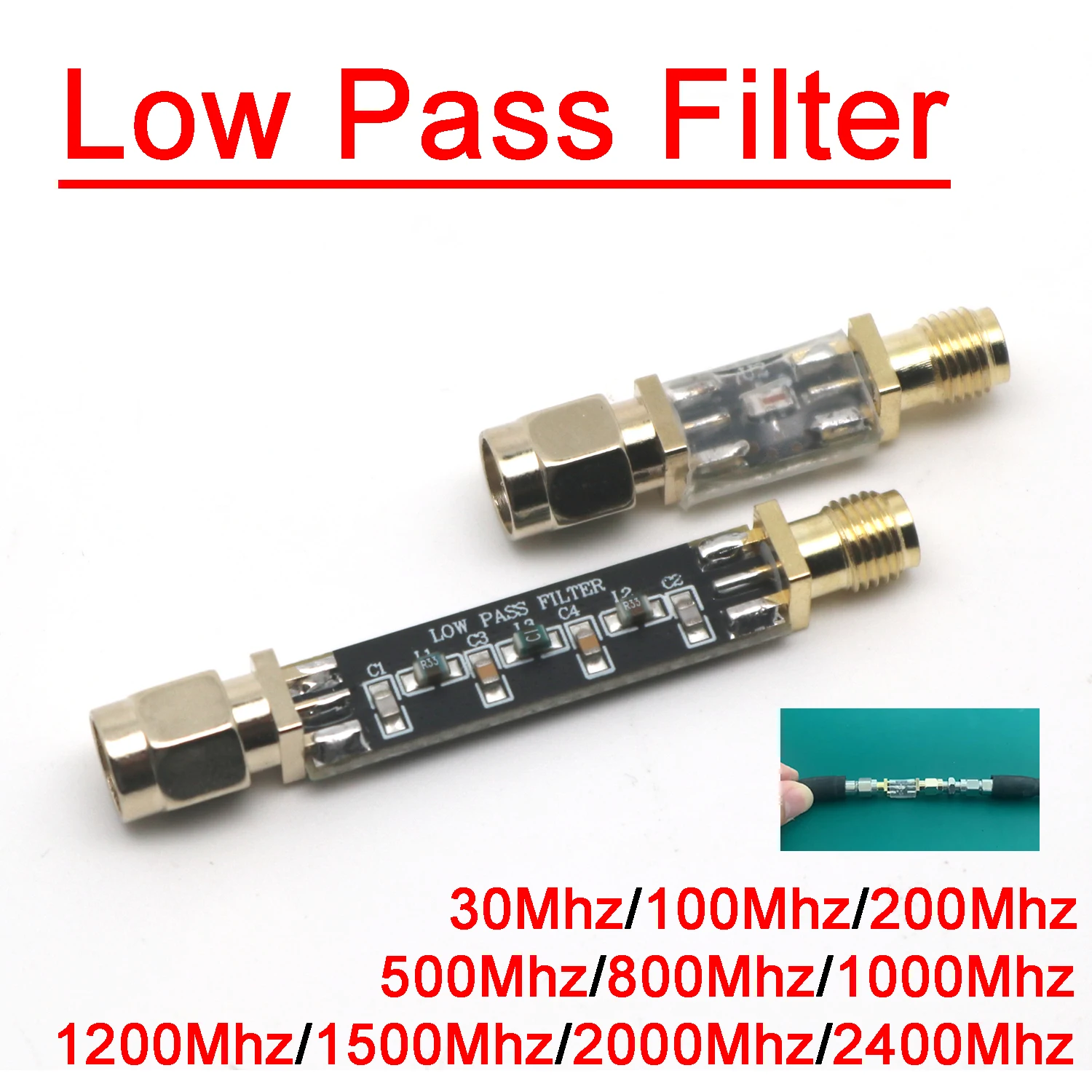 RF Low Pass Filter LPF For HAM Radio Amplifier Transmitters Receiver Signal Transmission Drone ShortWave FM VHF UHF Walkie Talki