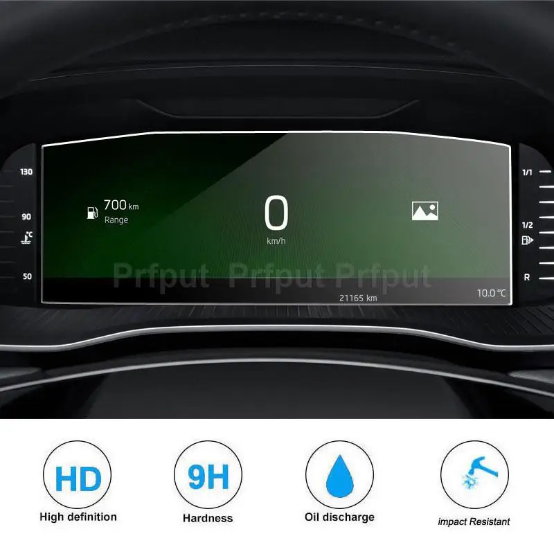 Proteggi schermo LCD in vetro temperato antigraffio per Skoda Karoq 2021 2022 cruscotto interno automobilistico