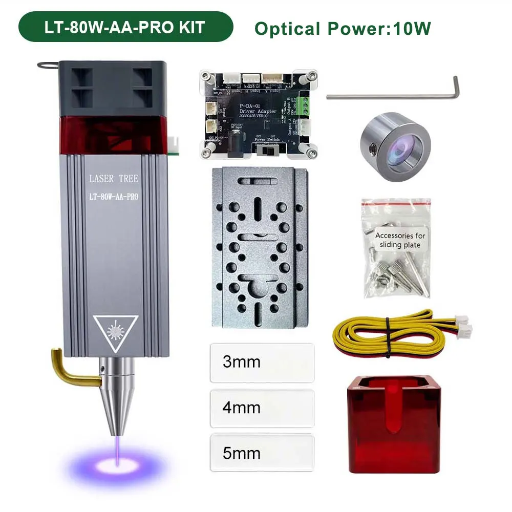 Imagem -02 - Laser Tree-módulo Laser com Assistência a ar Cabeça Laser Módulo Ttl Cnc Máquinas-ferramentas de Corte Potência Óptica 10w 80w