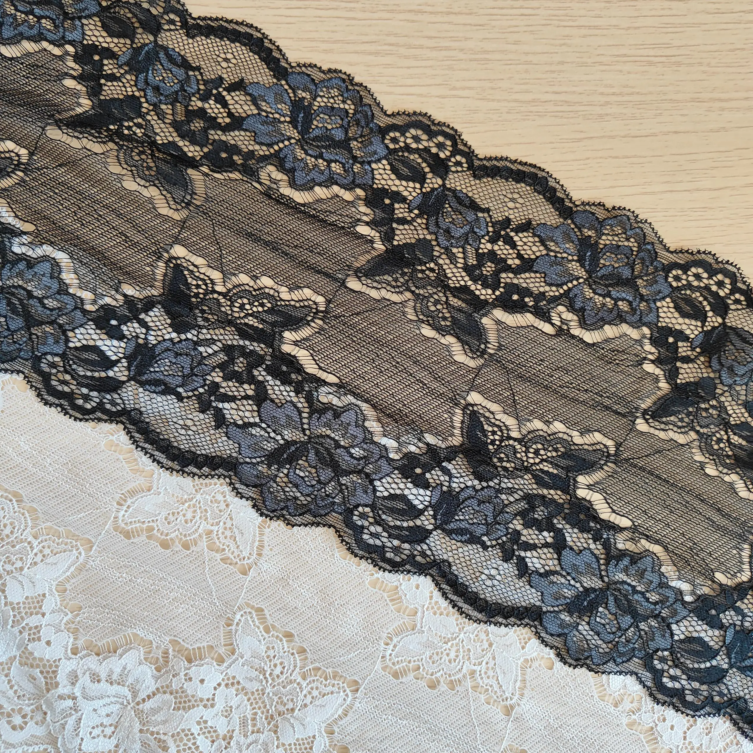 YS1006-1 39-4 17 cm kant trim voor ondergoed, HOT Katoen Geborduurde Witte Bloem Kant Stof Dubai Brede Naaien DIY Trim Weddin