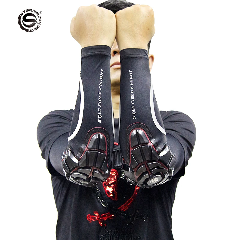 New Men's Protective Ice Sleeve Elbow Pads Bicycle Riding Outdoor Protection Motorcycle Arm Guard Racing Knight Sports Pads