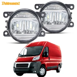 Assemblage de feu antibrouillard LED externe de voiture, feu de brouillard diurne, style DRL, 30W, compatible avec Fiat Ducato 250-290, 2014-2020, H11, 6000LM, 2 pièces