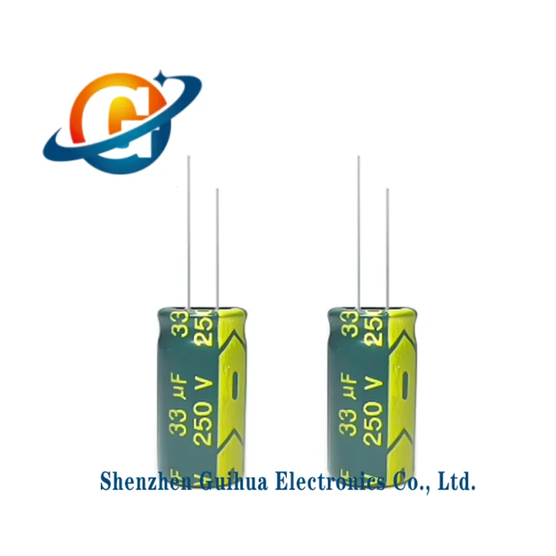 20pcs brand new genuine 250V33UF high-frequency low resistance long-life electrolytic capacitor 33UF 250V size 10X20MM