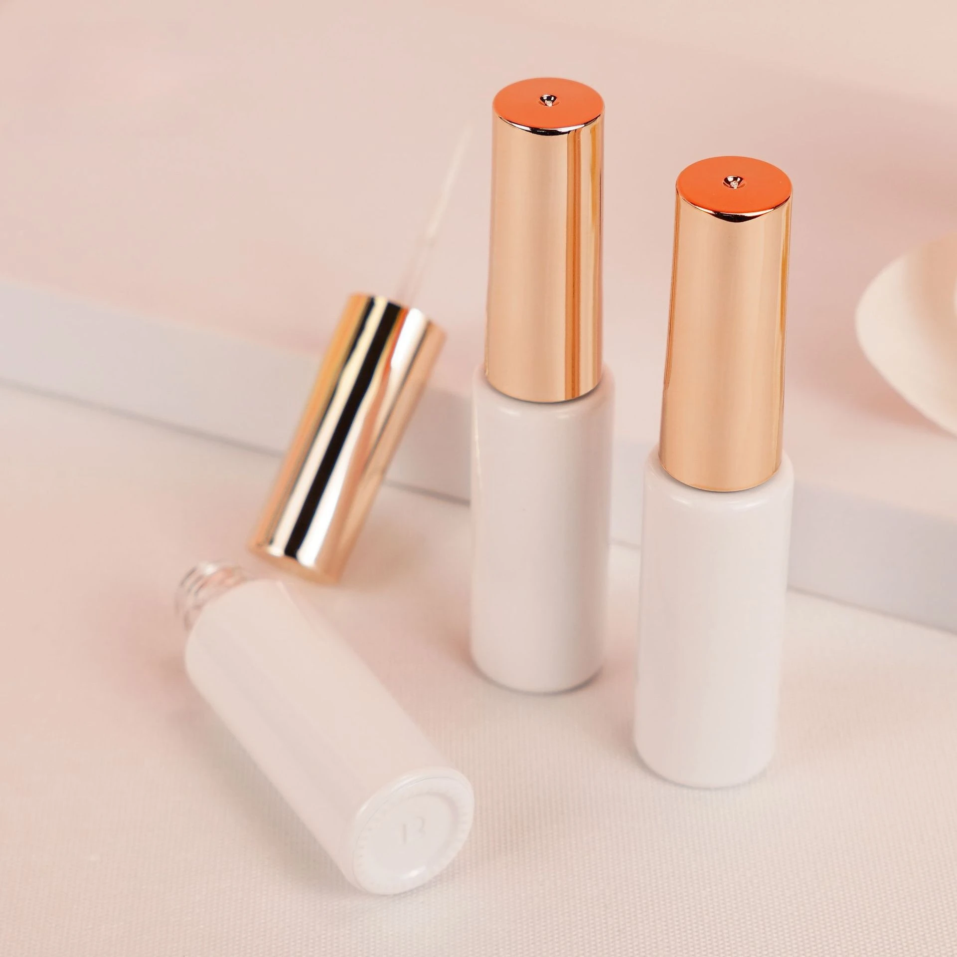 10pcs 8ml Empty Glass Nail Polish Bottle Nail Polish Glue Bottle Container White Glass Nail Oil Bottles Wholesale view 3