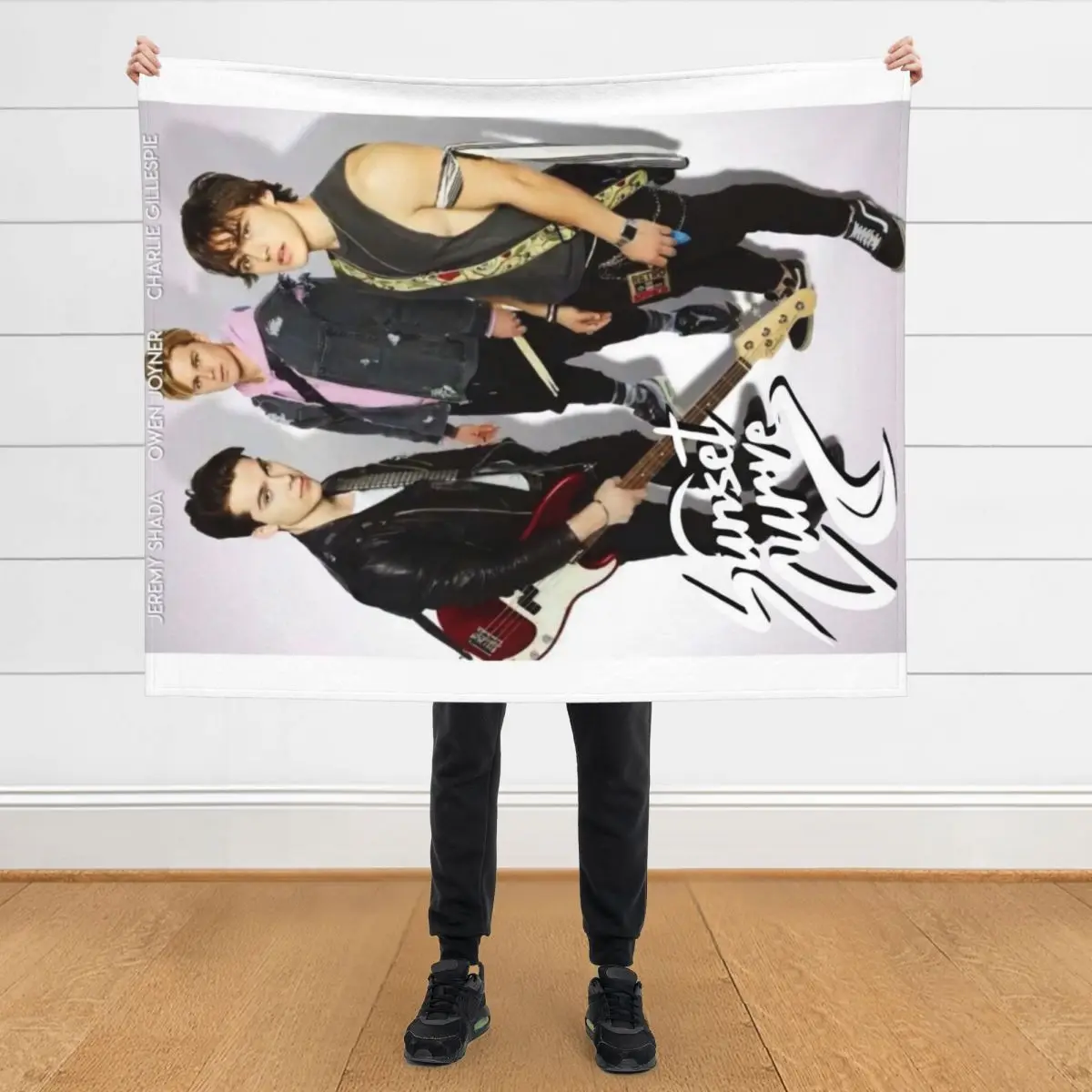 

Sunset Curve poster Throw Blanket Decoratives Soft Custom Blankets