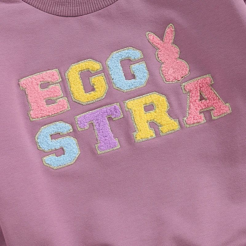 Toddler Easter Shrit Baby Girl Outfit Crewneck Bunny Sweatshirt Long Sleeve Shirts Holiday Clothes