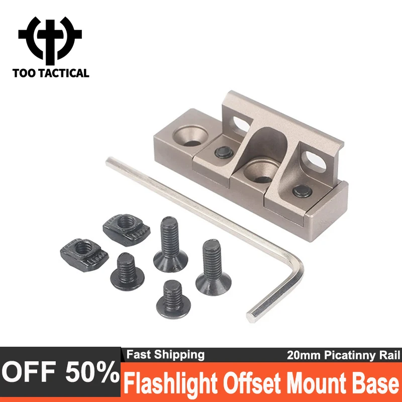 

WADSN Mlok Keymod Flashlight Base Offset Mount Metal Fit M300 M600 Scout Light Tactical Airsoft Hunting Weapon Accessories