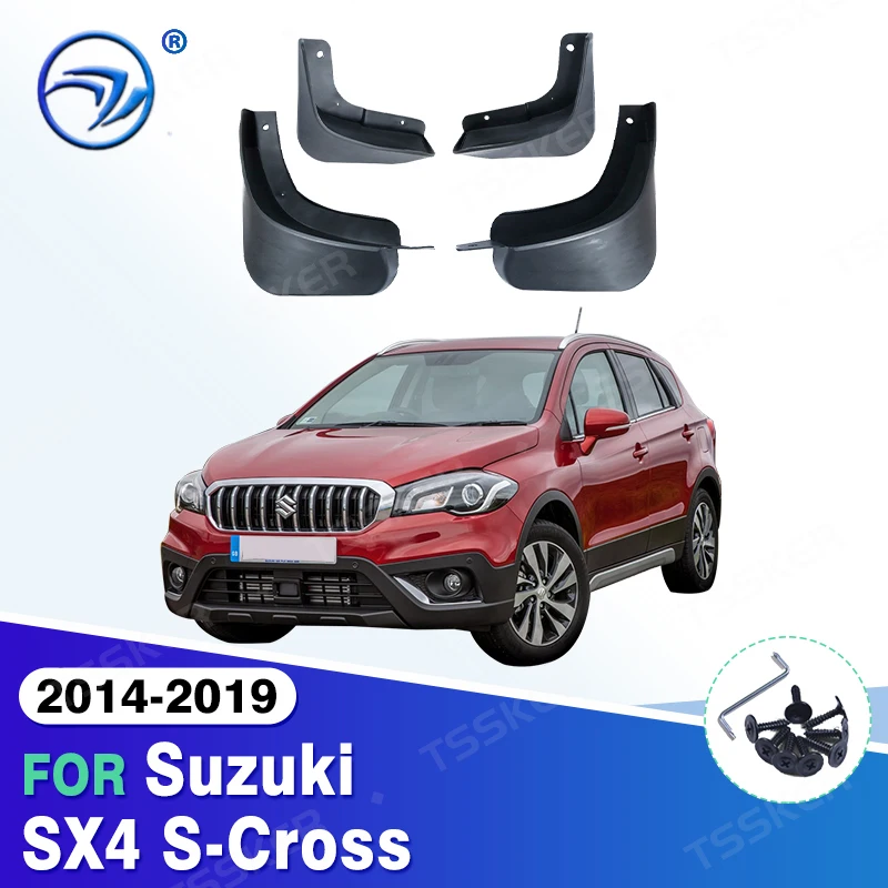 For Suzuki SX4 S-Cross 2014~2019 Mudguards Mudflap Fender Mud Flaps Splash Guards Accessories Maruti SX-4 SX 4 S Cross SCross