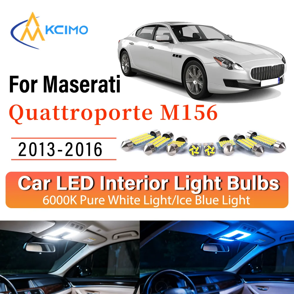 

Interior Lighting Kit For Maserati Quattroporte M156 2013-2016 LED Bulbs for Dome Map Door Trunk License Plate Light