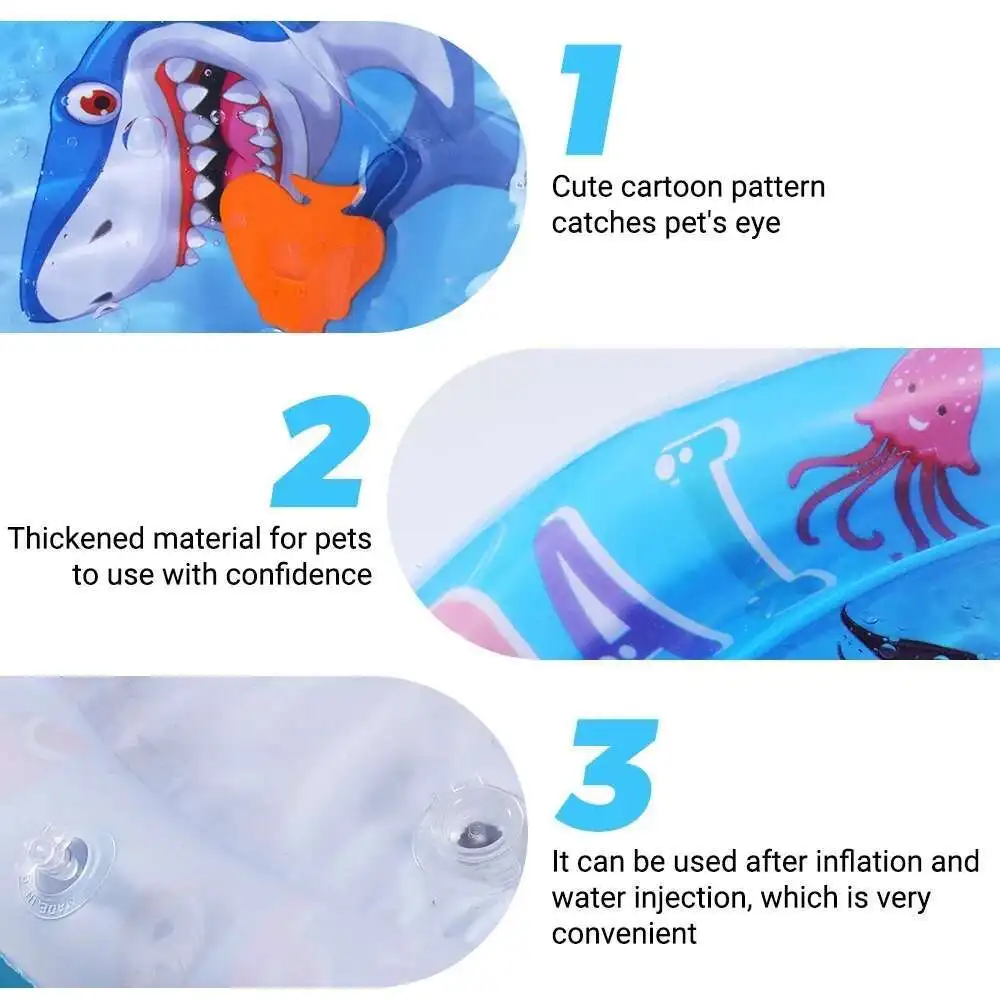 Cats Sensory Water Play Mat With Fish Thickened Inflatable Water Bed Dog Pet Play Sensory Toy Water For Pet Play Interactive Fun view 3