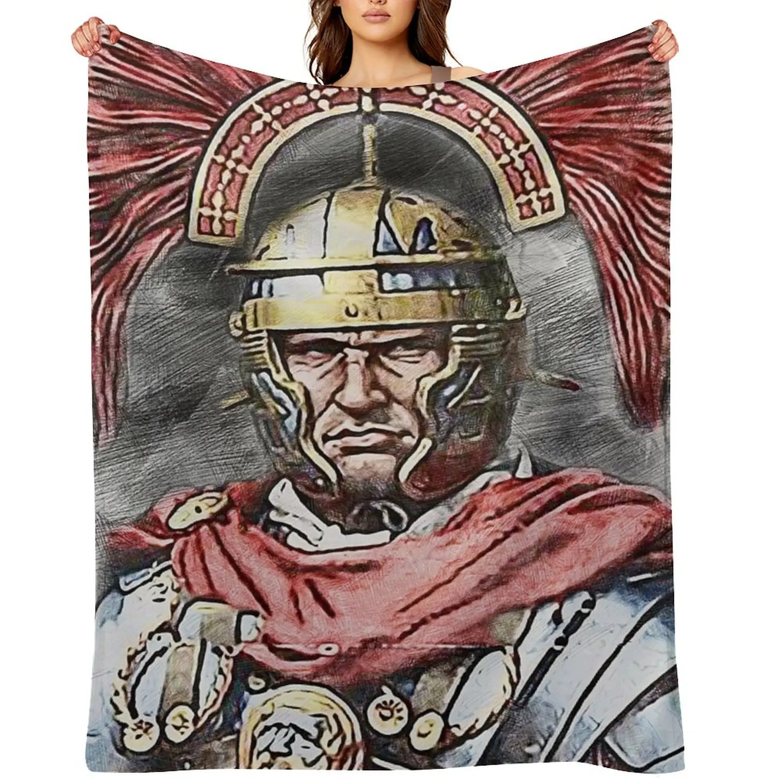

Portrait of a Roman Legionary Throw Blanket heavy to sleep Shaggy Plush Blankets Sofas Of Decoration Blankets