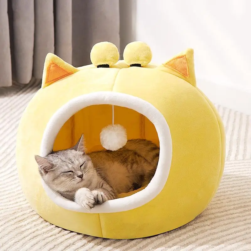 Cat Nest To Keep Warm In Winter Semi-enclosed Yurt Cat House Pet Nest Internet Celebrity Cat House Cat Bed