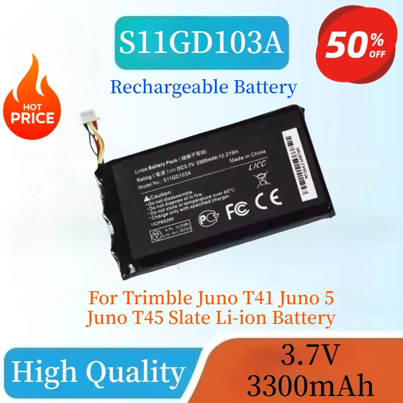 

Brand New 3.7V 3300mAh S11GD103A Replaceable Li-ion Battery for Trimble Juno T41 Juno 5 Juno T45 Slate Rechargeable Battery