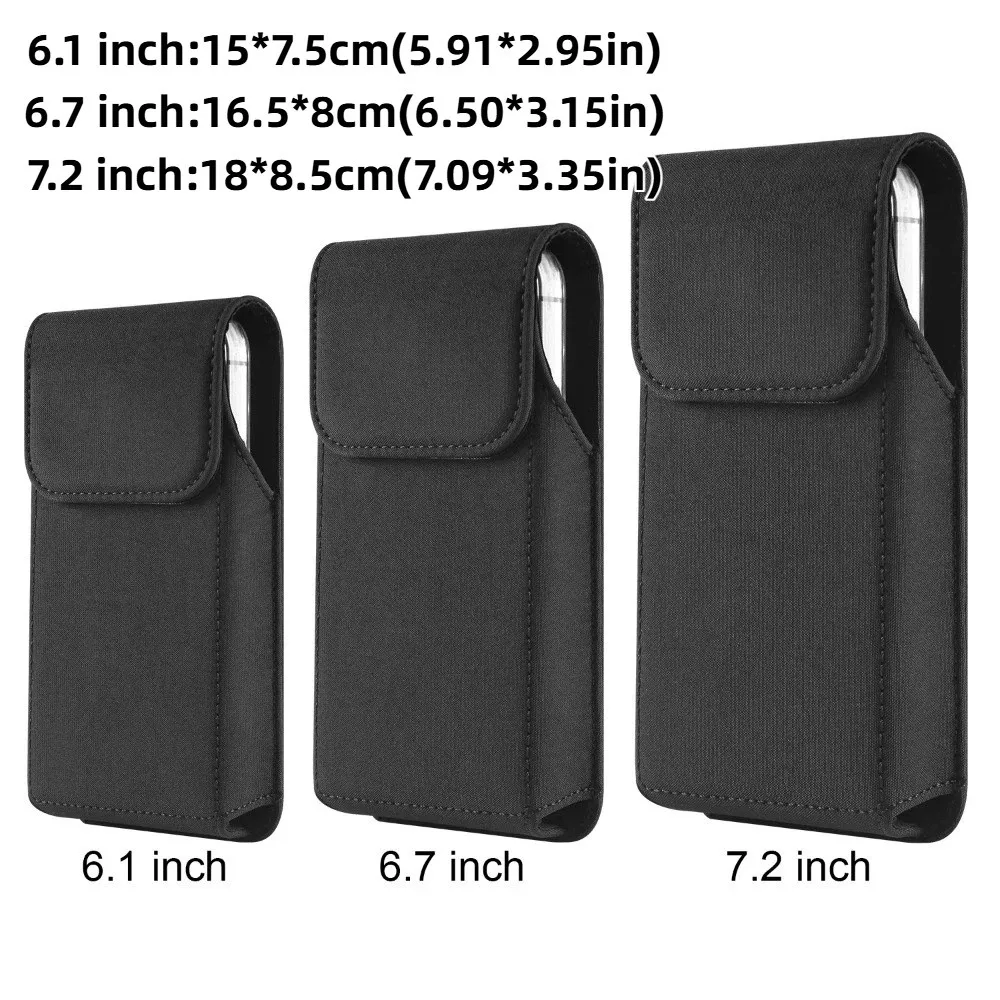 Waist Pack With Hook Mobile Phone Pouch Waterproof Universal Phone Belt Clip Bag Portable Black Phone Belt Hanging Pouch Men view 6