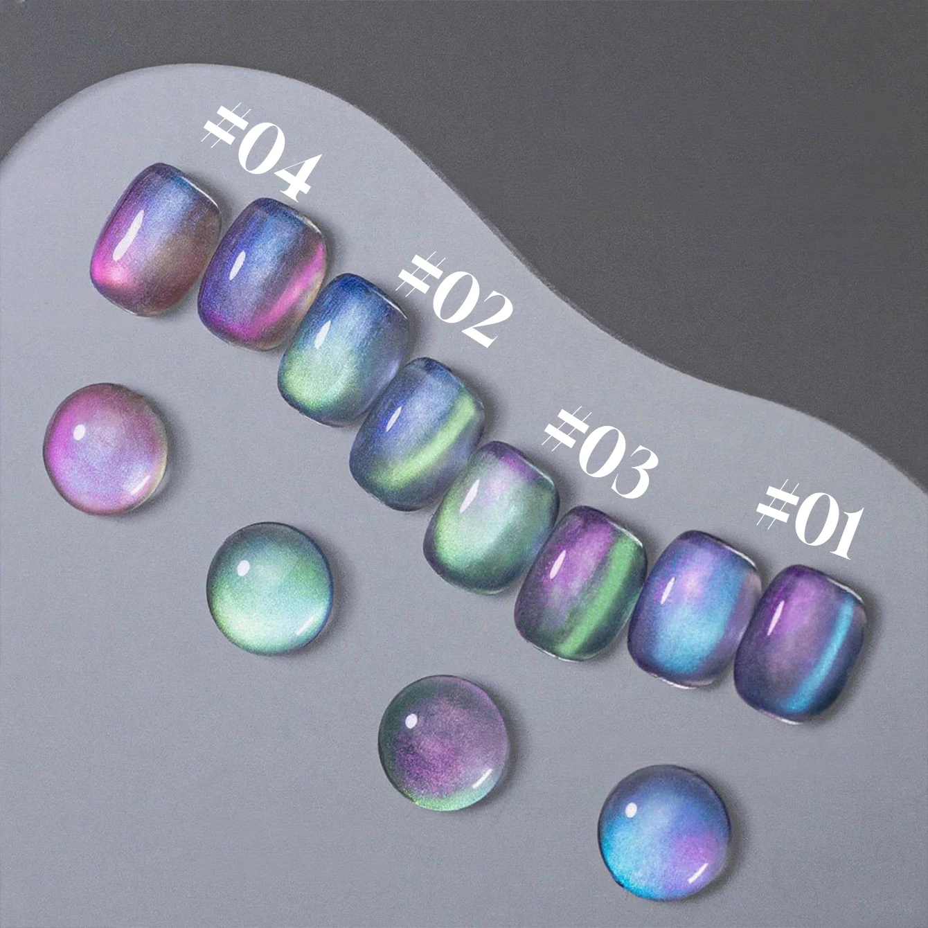 1-6 Stück Beliebter Winter Internet-Trend Bestseller Nordlicht Katzenauge Magnet Gel Nagellack Nagelkunst Nagelzubehör