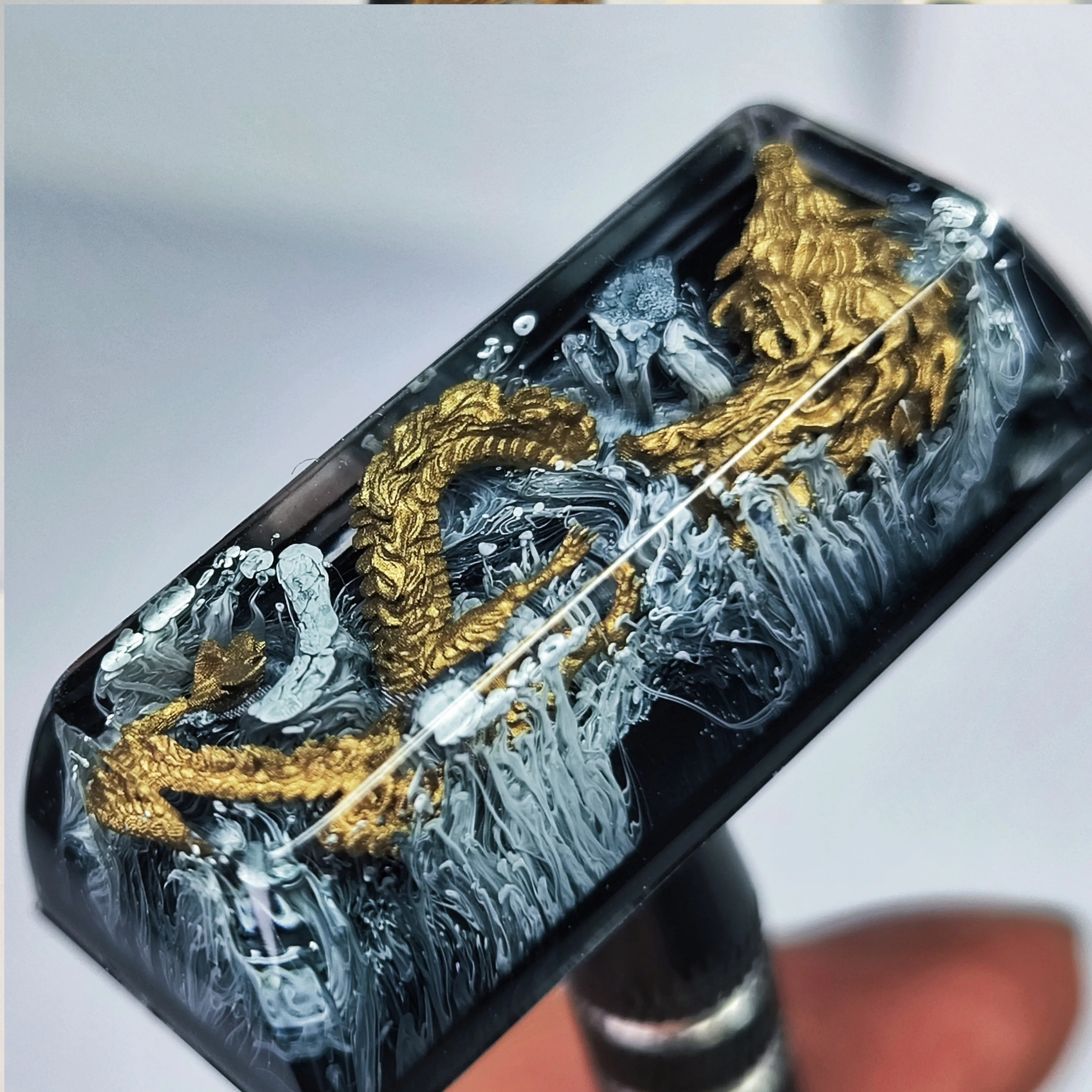 Imagem -04 - Golden Dragon Artisan Resina Keycaps para Teclado Mecânico Enter SA Perfil 1.25 1.5. 75 2.25 2.75u