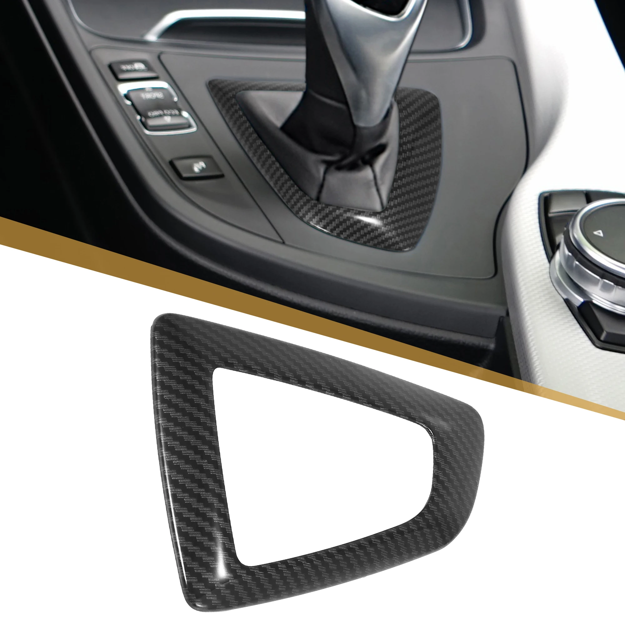 

UXCELL Carbon Fiber Pattern Control Gear Shift Frame Cover Trim for BMW F20 F21 F22 F23