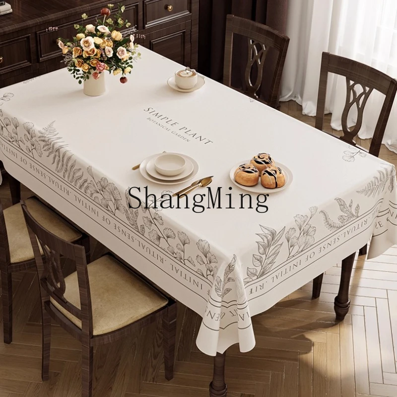 

ZYY leave-in waterproof and oil-proof dining table cloth light luxury high-end retro rectangular coffee table