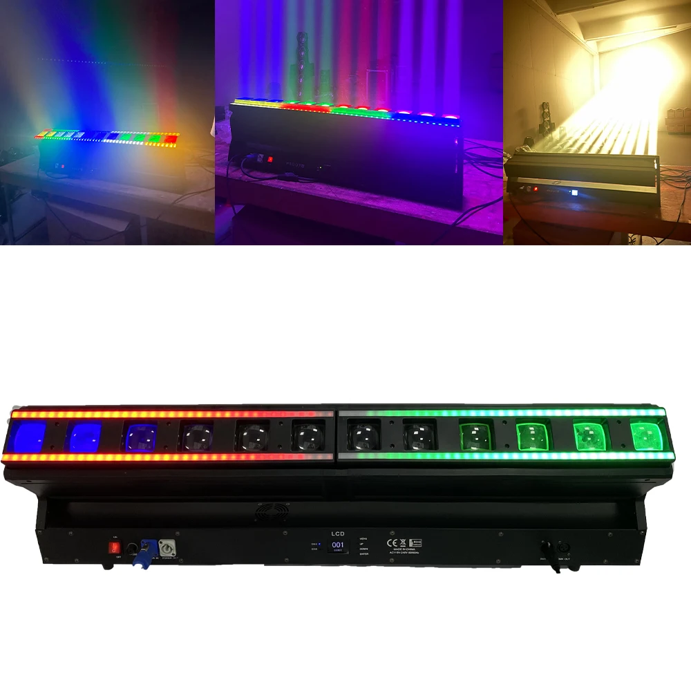 600W LED Beam Moving Head Stage Light Bar with Zoom Strobe Effect for DJ Party Club Event Show Visual Bar Lighting
