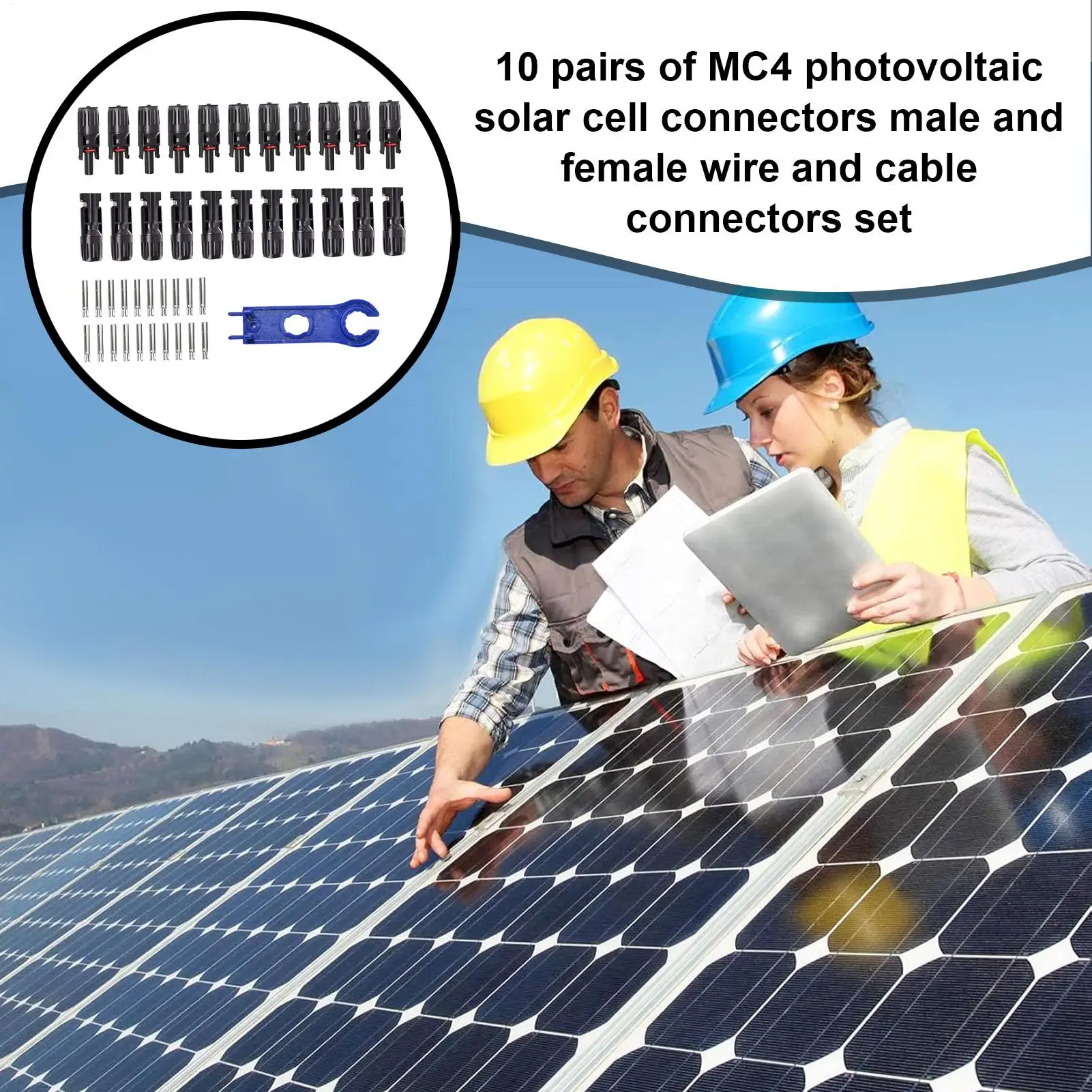 10Pair MC4 Photovoltaic Solar Connectors Efficiency Waterproof Male And Female Wire Cable Connector For Solar Cable Home Outdoor view 2