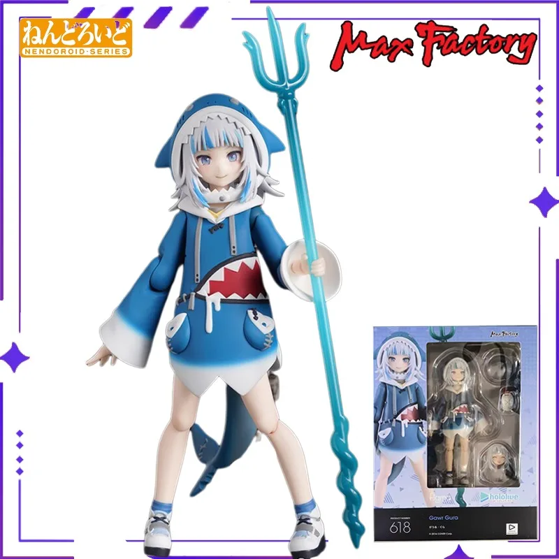 Oryginalny Figma firmy Max Factory #   618 Hololive Gawu Gula Anime Gotowy Produkt Ruchoma Figurka Model Ręcznie Robiona Zabawka Kolekcjonerska Prezent Dostępna Od Ręki