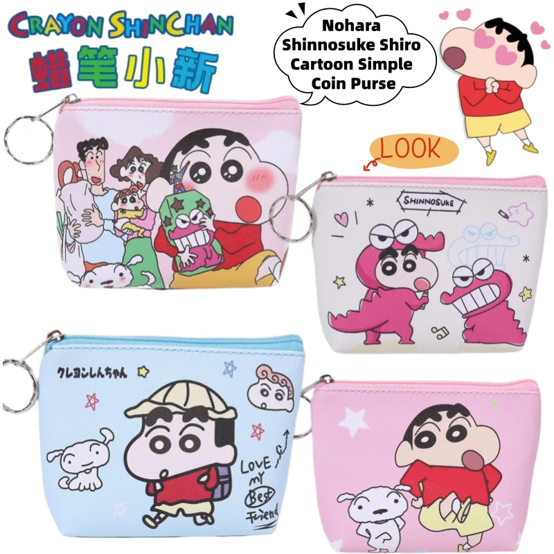 Neue Crayon Shin-chan Nohara Shinnosuke Shiro Anime-Münzbörse Kreative Cartoon-Aufbewahrungstasche als Geschenk