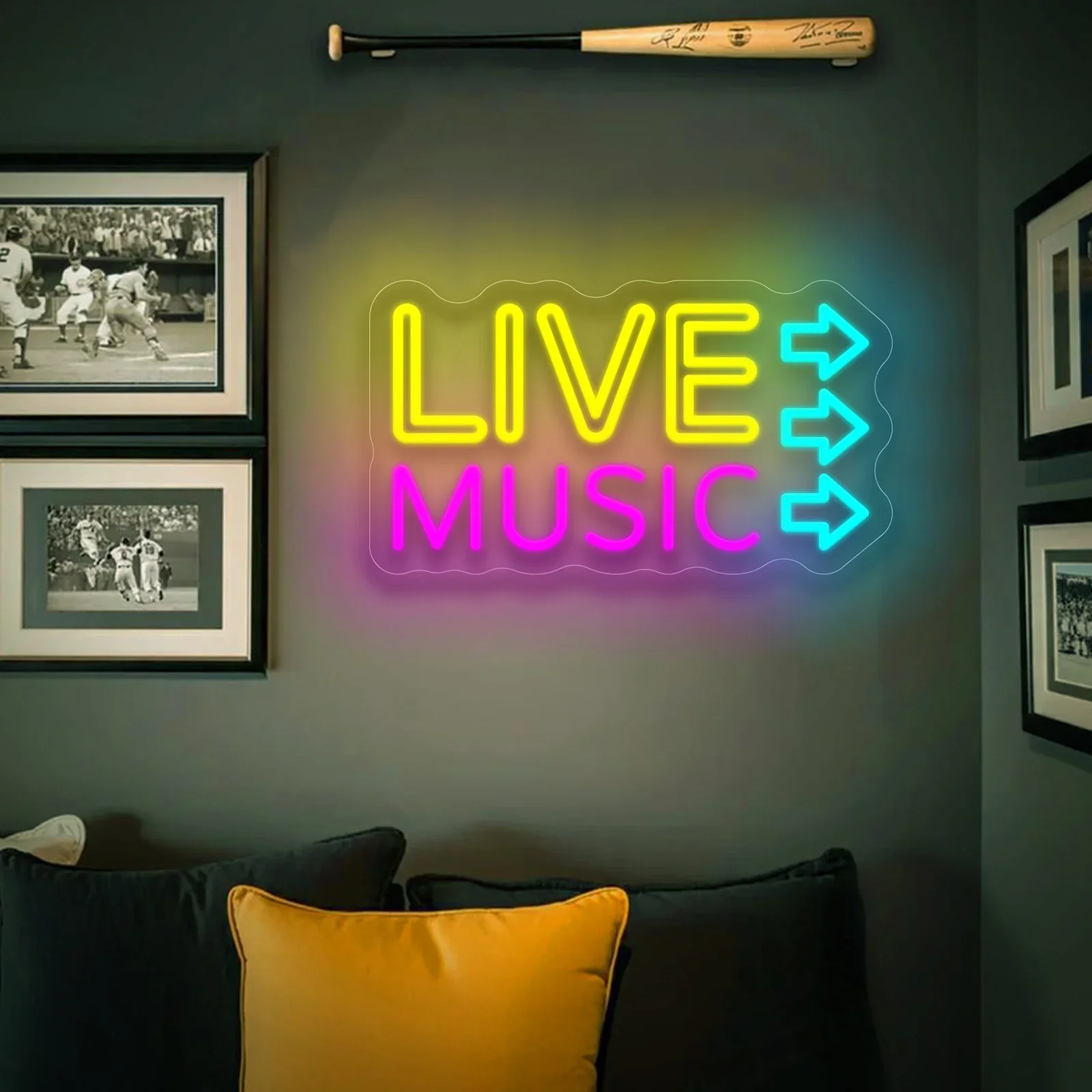 الحب الموسيقى النيون تسجيل USB عكس الضوء LED ضوء النيون تسجيل جدار الفن الديكور لغرفة النوم غرفة المعيشة بار هدايا الحفلات