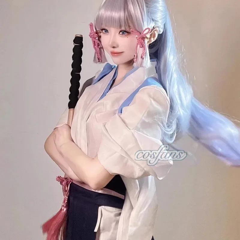 

Kamisato Ayaka Cosplay Kimono Anime Costume Woman Kendo Clothing Princess Genshin Impact cosplay clothes