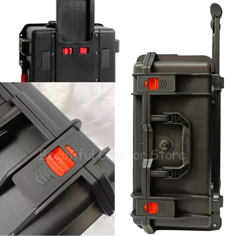 Imagem -05 - Waterproof Safety Empty Toolbox Hard Carry Case Bolsa Caixa de Ferramentas de Grande Capacidade Portátil Rodas Hardware Tool Storage Case